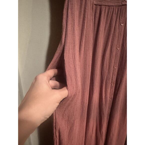 Frye Sleeveless Tank Midi Dress Size Small Button Front Coastal Casual - Picture 5 of 14